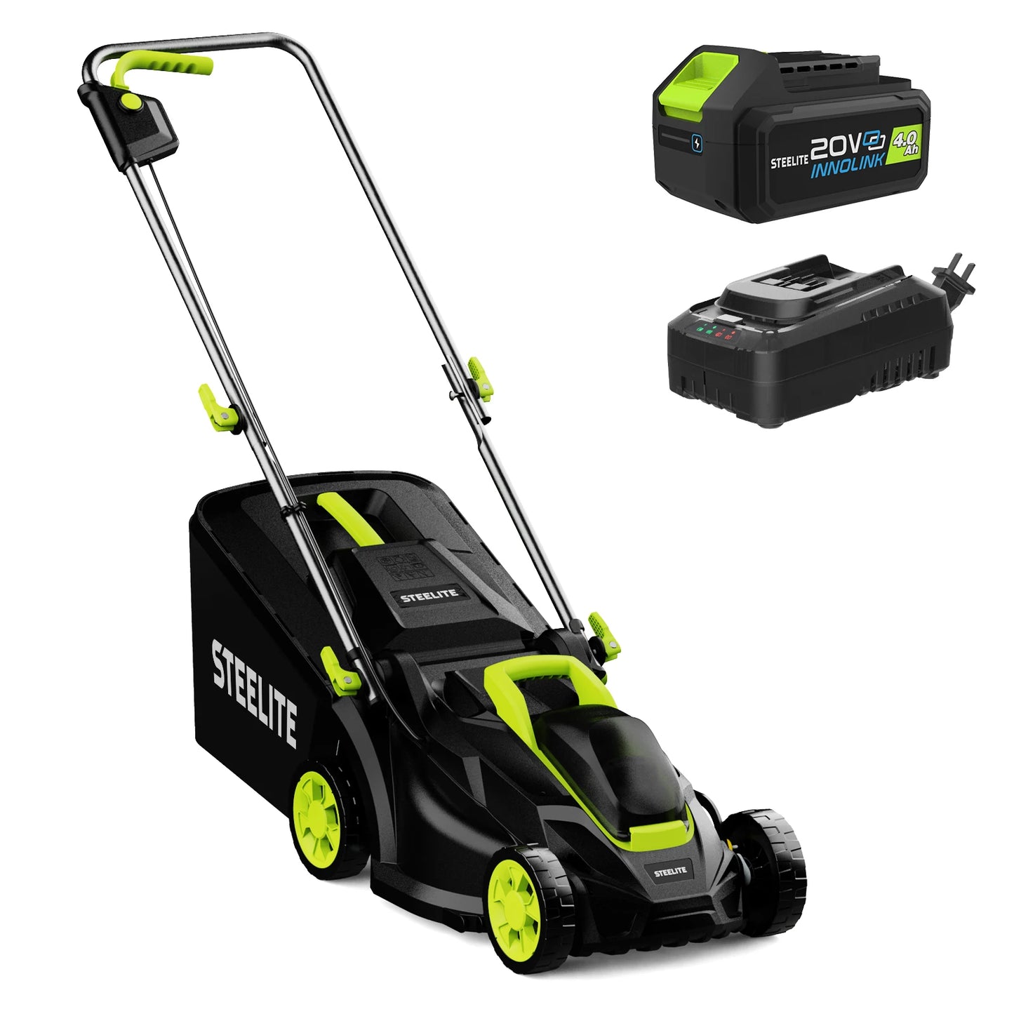 Deli 2-In-1 Cordless Brushless Electric Lawn Mower Battery Included