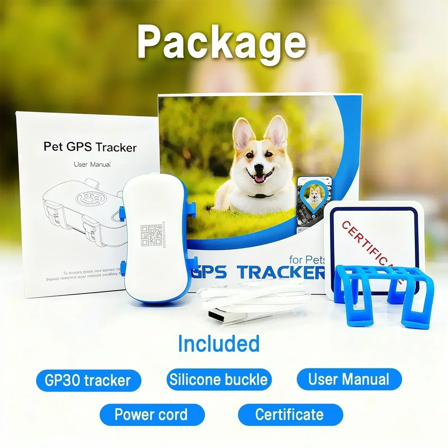 WANWAYTECH GPS Pet Tracker 4G Real Time Tracking IP67 Waterproof