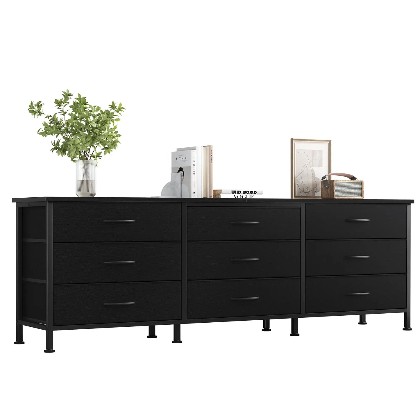 JHK Modern Living Room Media Cabinet With Storage Drawers