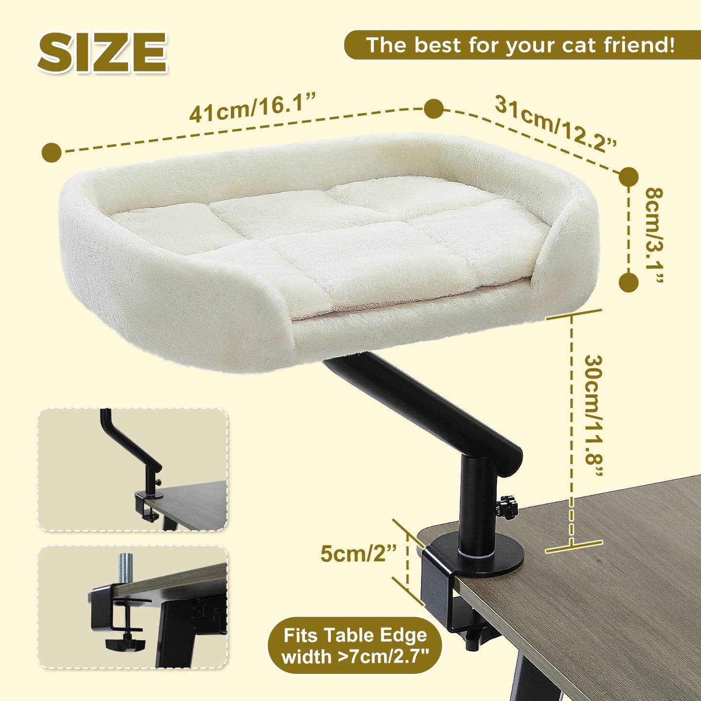 PAWZ Road Desk Bed 360 Degree Rotatable Indoor Cat Hammock