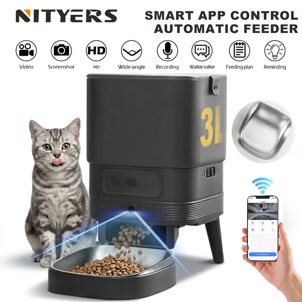 Furpipi Automatic Cat Feeder With HD Camera Timed Mode