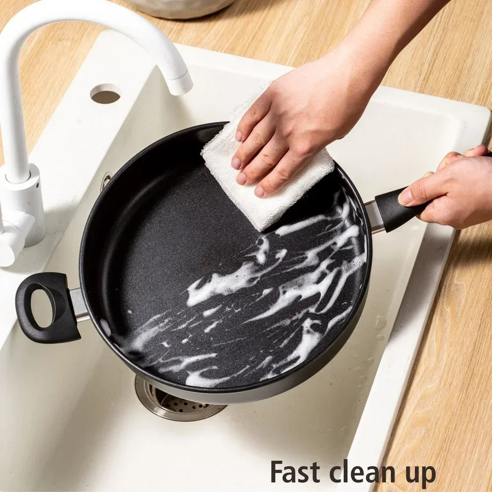 Non-Stick Jumbo Cooker Glass Lid Dishwasher Safe Cool-Touch Handle