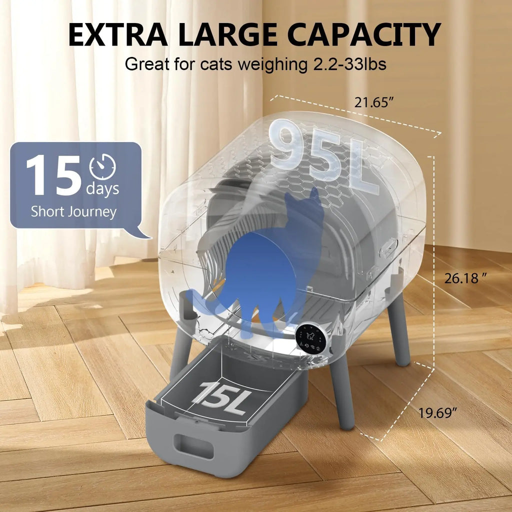Automatic Cat Litter Box With App
