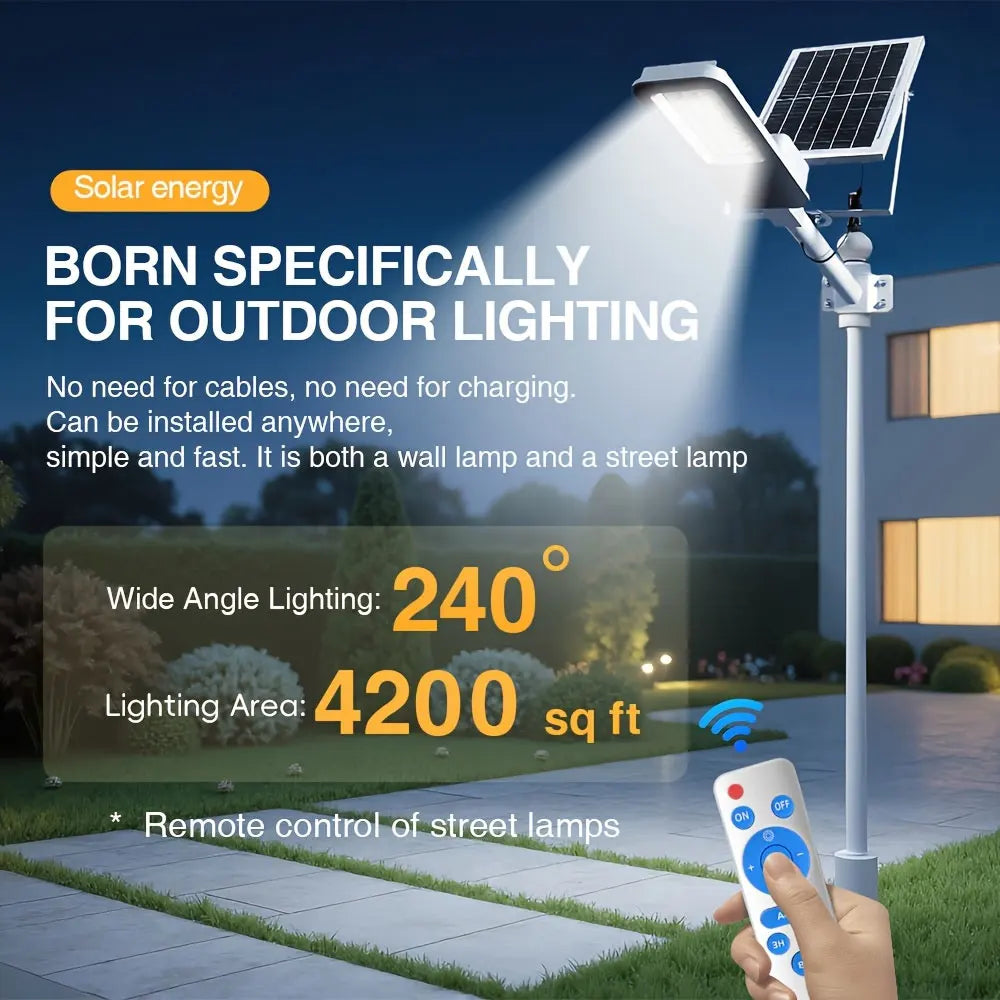 Outdoor Solar Street Lamps 4 Pack 6000mAh Waterproof