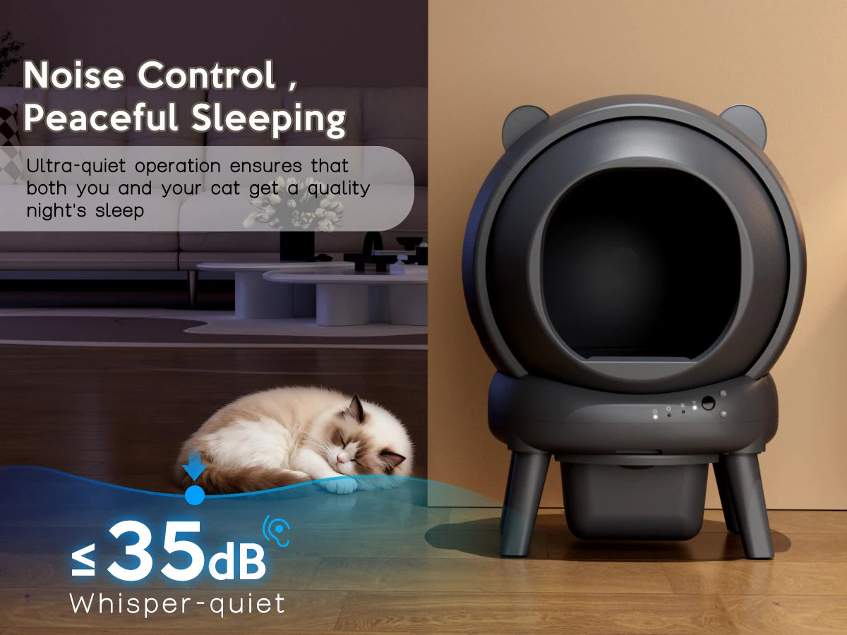 Smart Self Cleaning Litter Box With Dual Safety Sensors