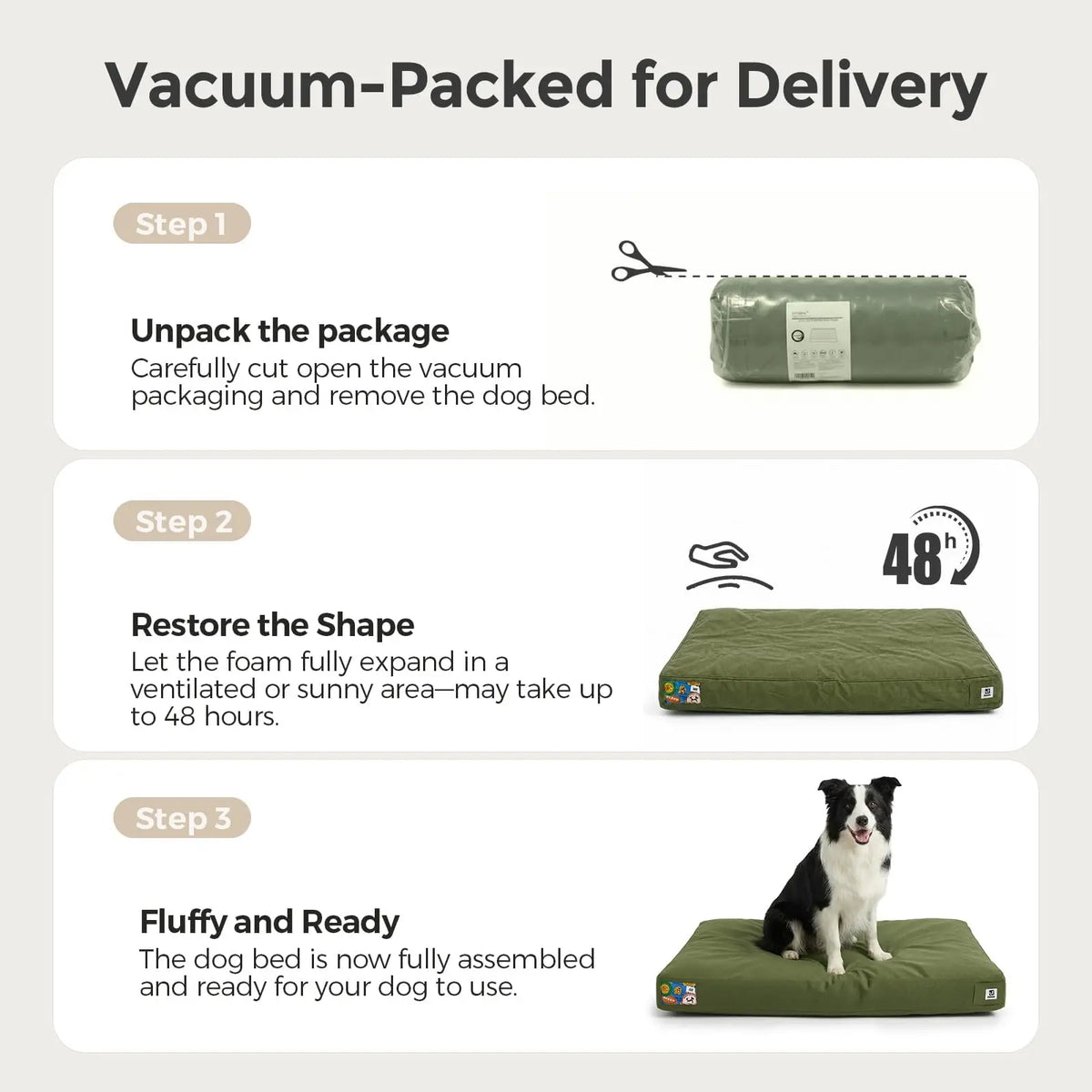 42-Inch Water-Resistant Canvas Dog Bed with Removable Cover Pet and Home Outlet