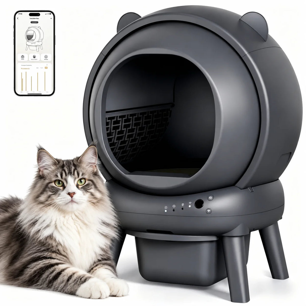 Automatic Self Cleaning Cat Litter Box