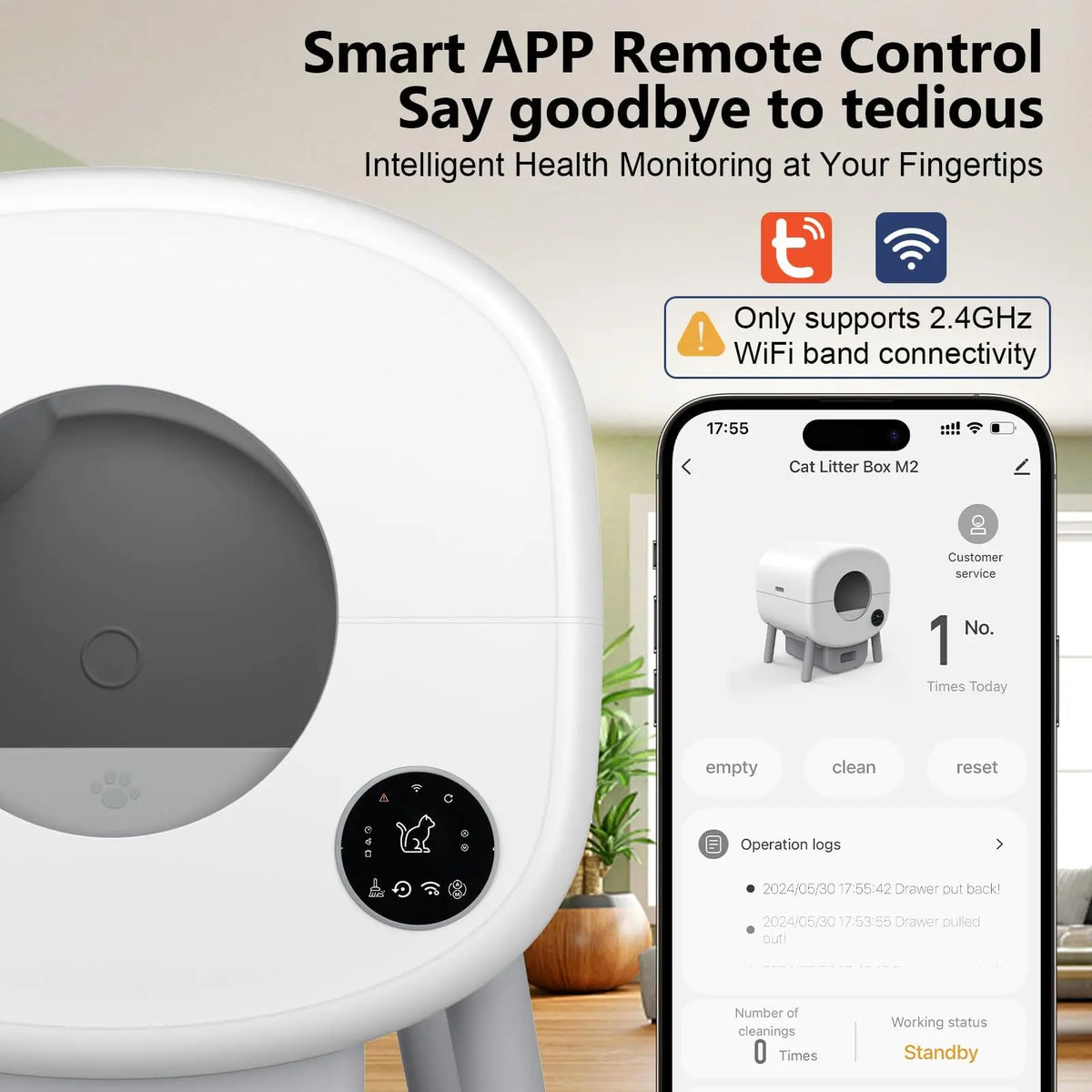 Automatic Cat Litter Box With App
