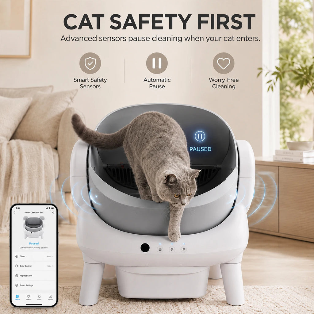 CUMRIGE Smart Self-Cleaning Cat Litter Box with App Pet and Home Outlet