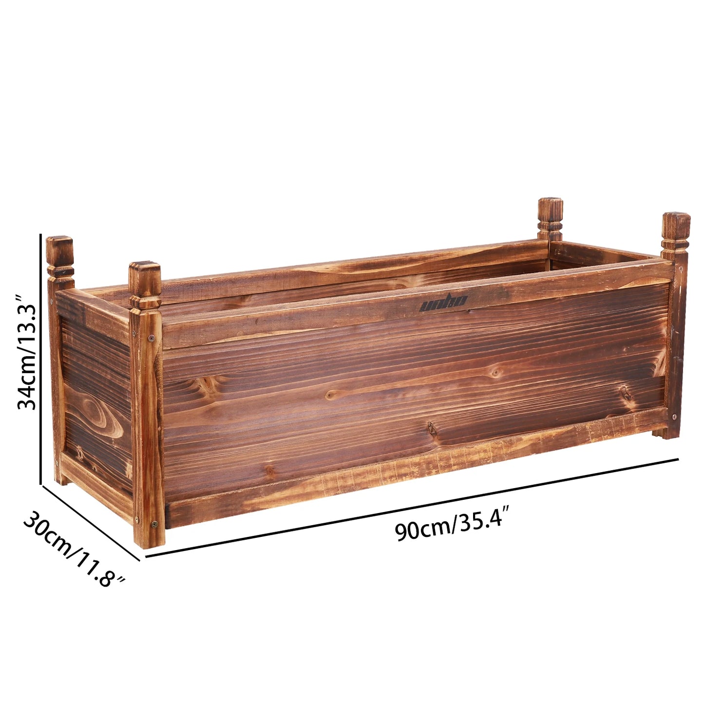 Wooden Raised Garden Bed Window Planter By P-WD356W