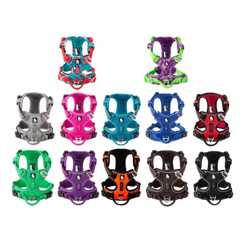 Truelove Reflective Nylon Dog Harness No Pull Adjustable Safety Vest