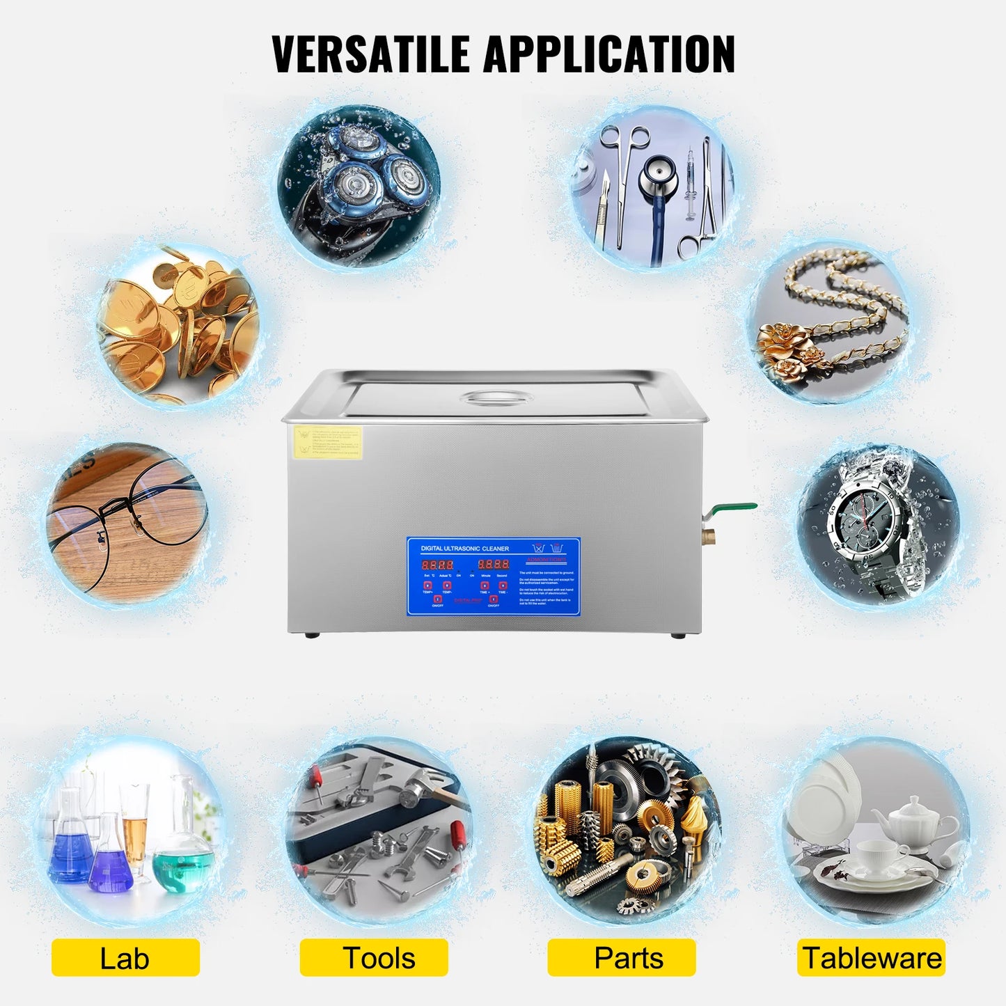 SucceBuy Ultrasonic Cleaner For Dishes And Home Cleaning