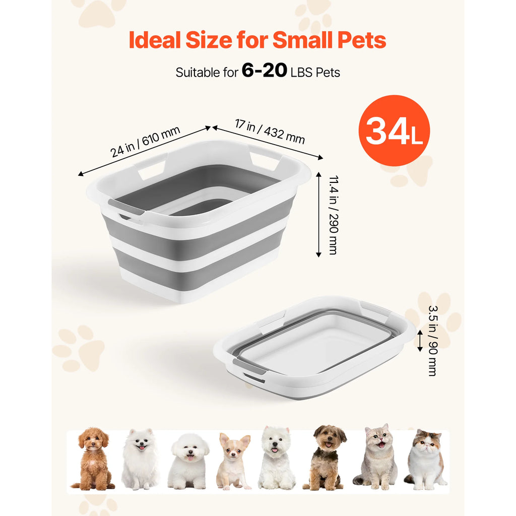SucceBuy Collapsible Dog Bathtub