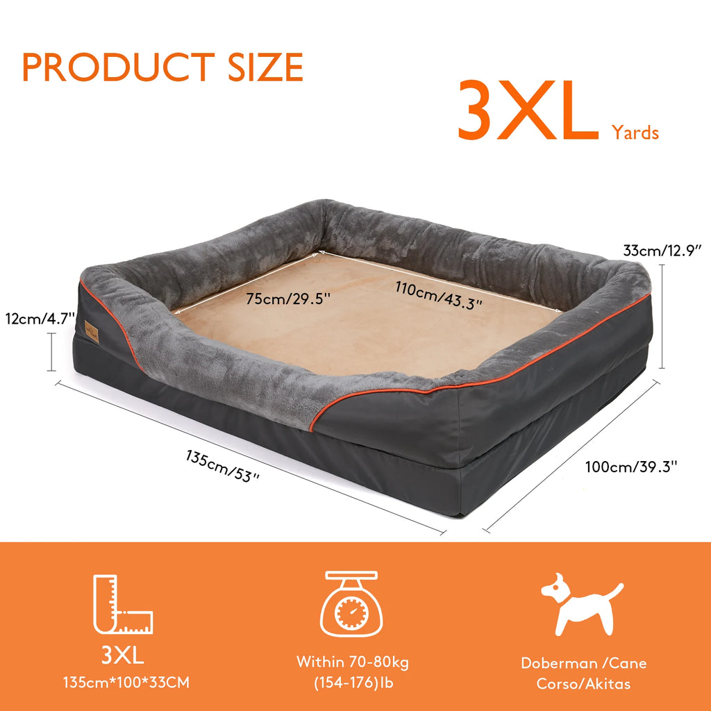 BINGOPAW Large Dog Bed With Removable Washable Cover Anti Allergy Pet and Home Outlet