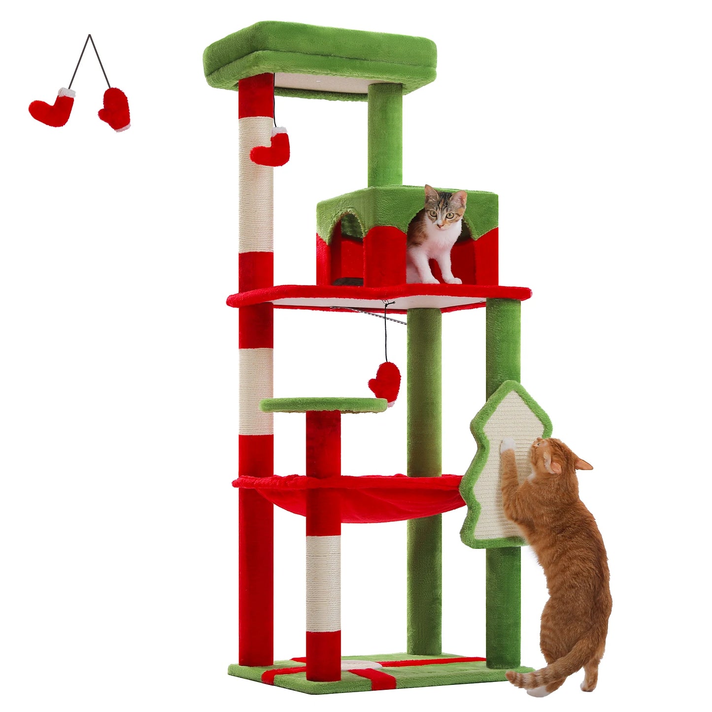 PAWZ Road Cat Tree Indoor Five Level Tower With Hammock