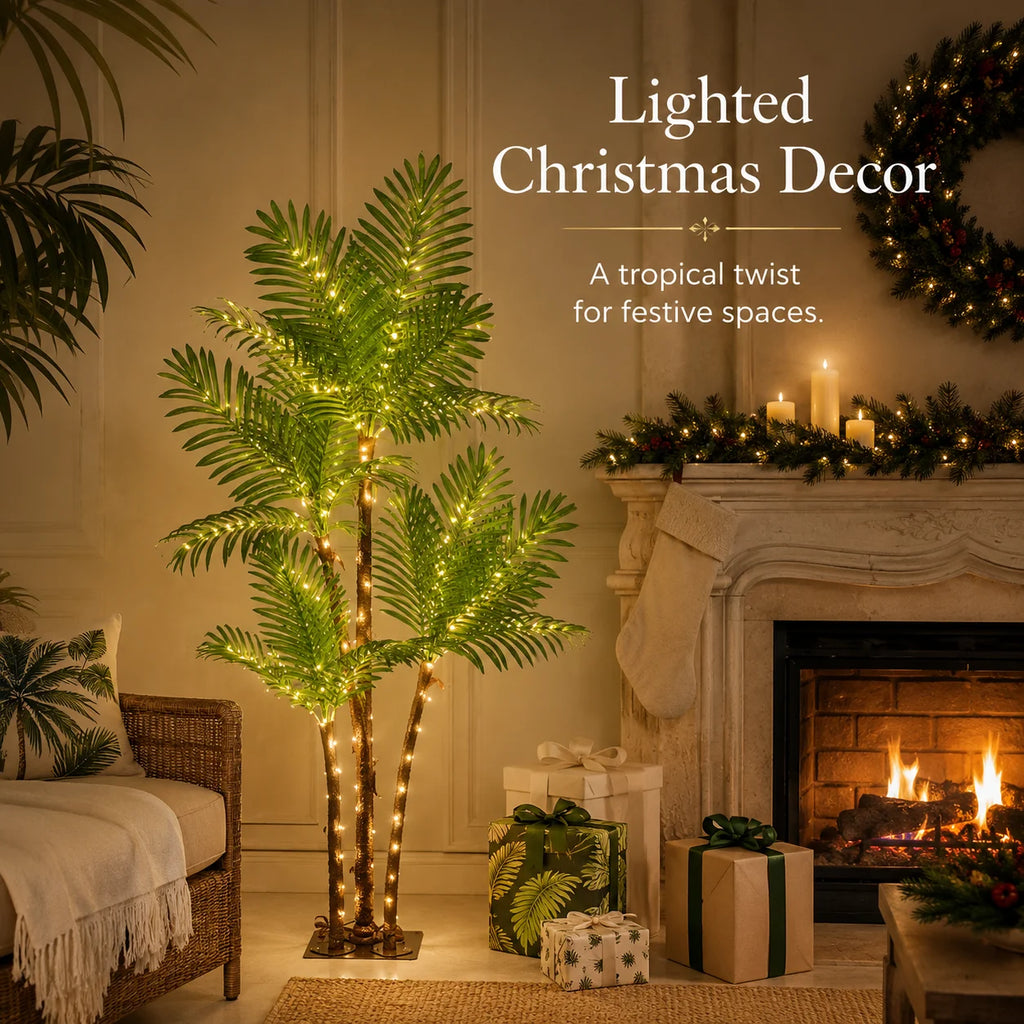 Artificial Palm Tree With LED Lights USB 
