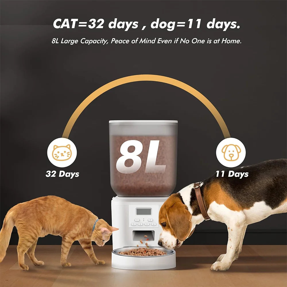 Nityers Automatic Cat Feeder With Key Control And Voice Recorder Pet and Home Outlet
