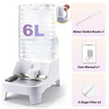Nityers Gravity Pet Water Dispenser With Steel Tray For Dogs Pet and Home Outlet