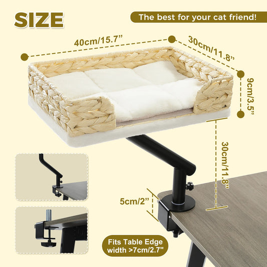 PAWZ Road Cat Desk Bed 360° Rotatable Hammock For Cats