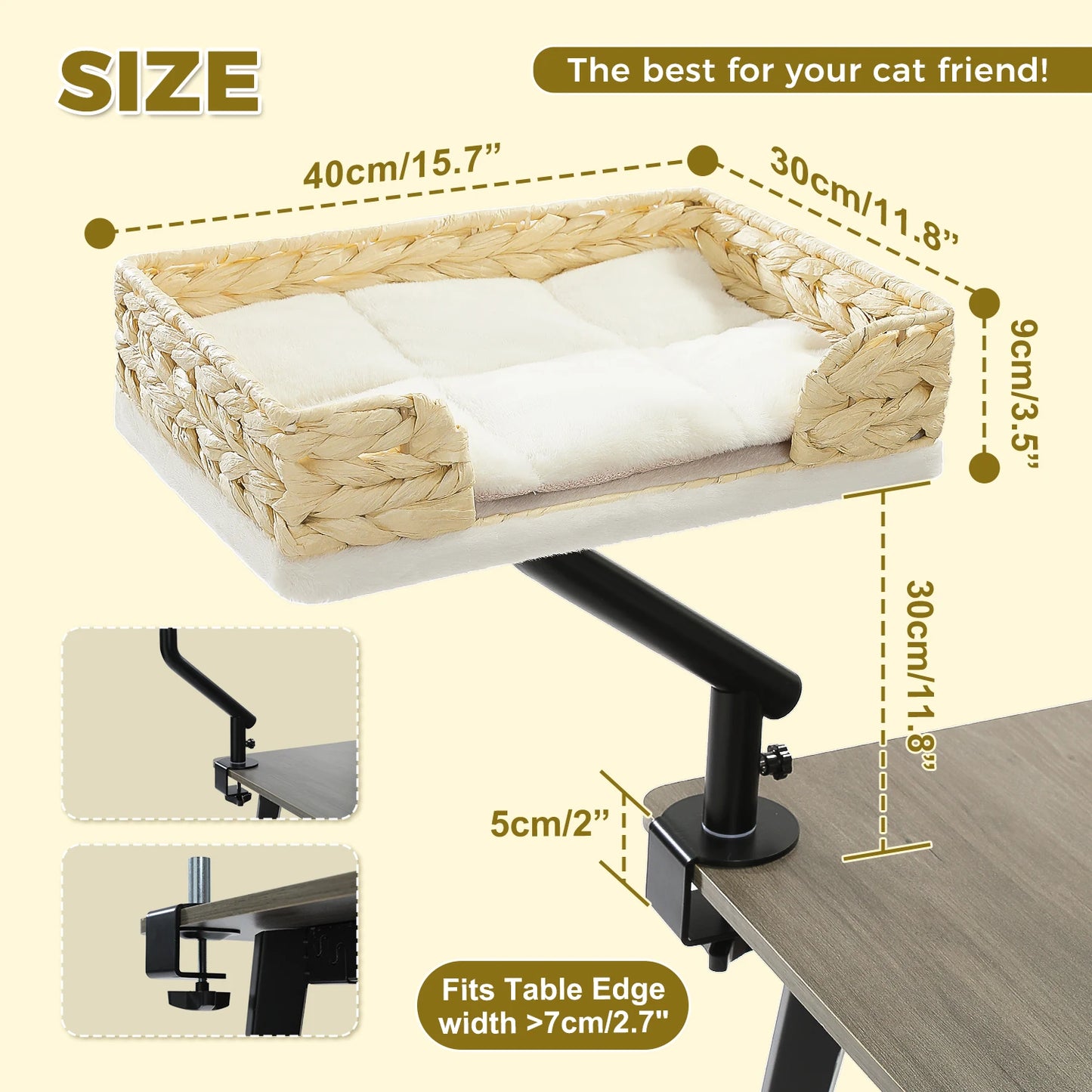 PAWZ Road Desk Bed 360 Degree Rotatable Indoor Cat Hammock