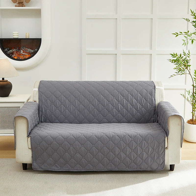 XM Luvetoria Quilted Integrated Sofa Cover For Living Room Slipcover