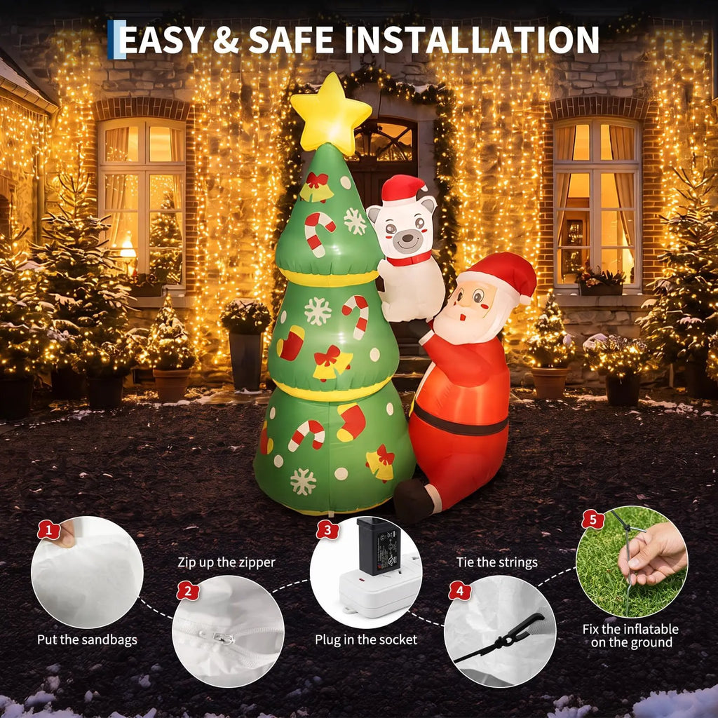 HiMISS Lighted Christmas Inflatable Santa