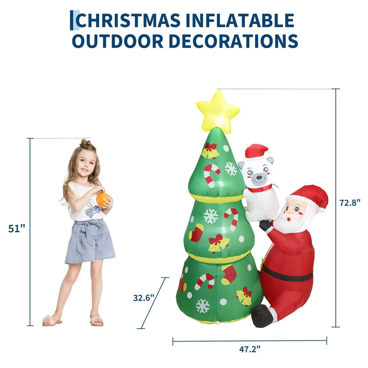 HiMISS Lighted Christmas Inflatable Santa