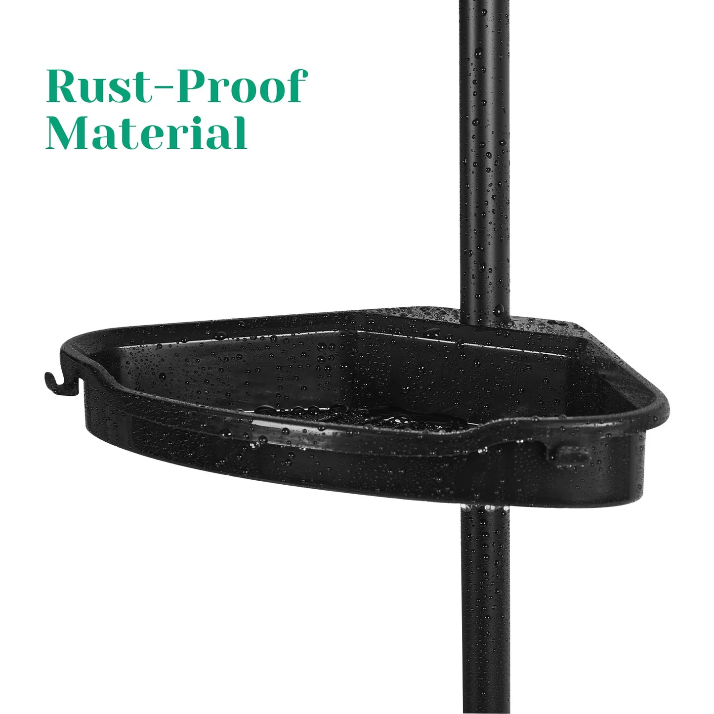 HiMISS Corner Shower Caddy With Adjustable Tension Pole Bathroom Organizer