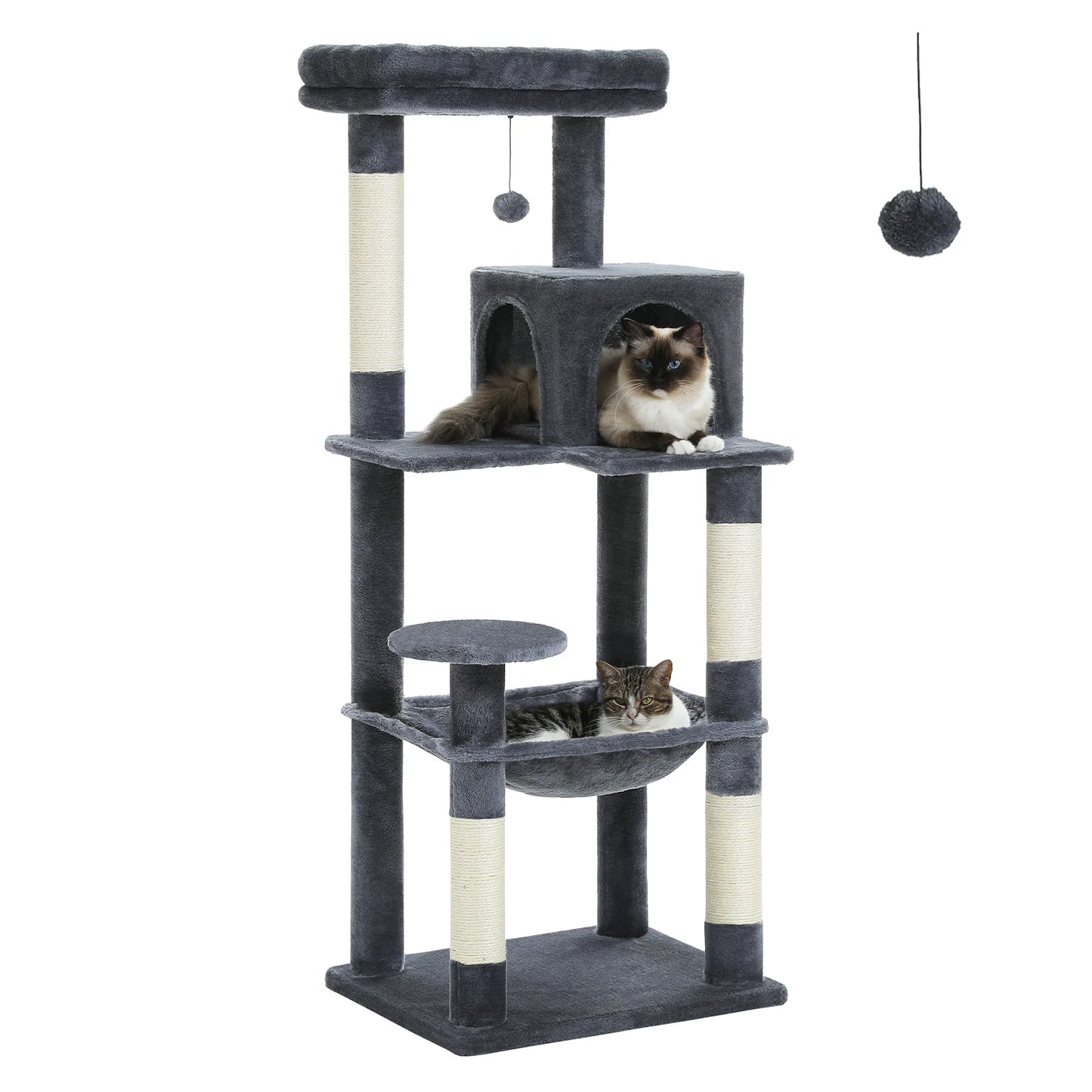 PAWZ Road Cat Tree Indoor Five Level Tower With Hammock