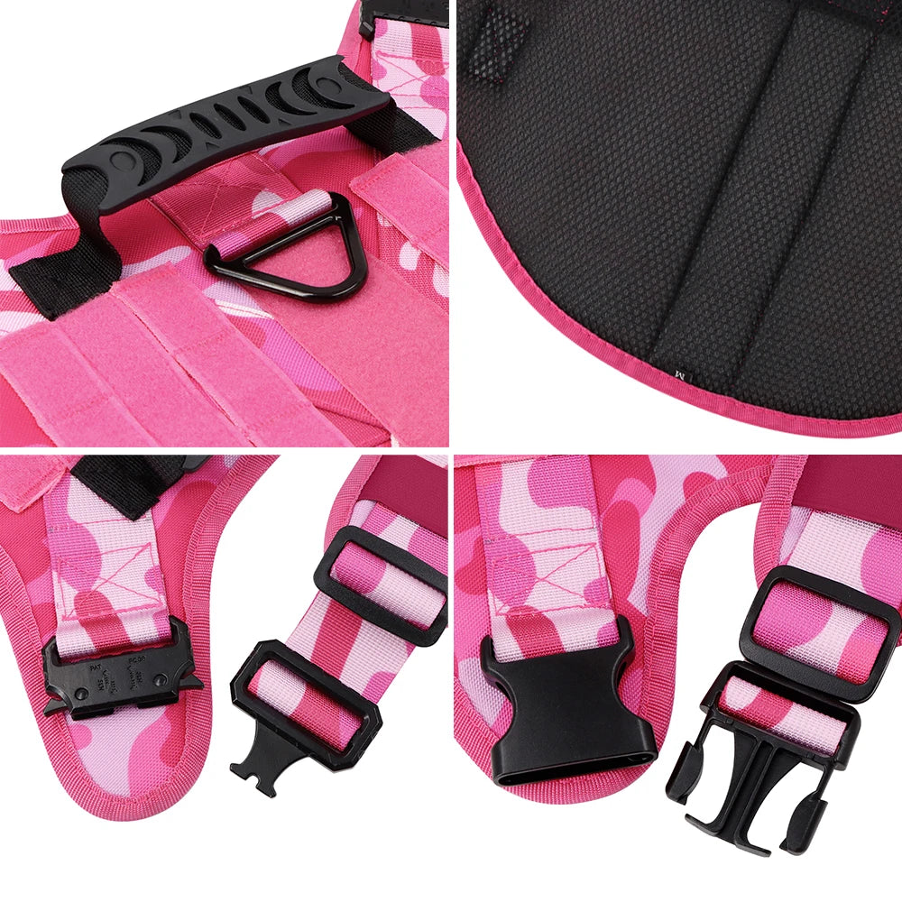 Military Camouflage Adjustable Dog Harness