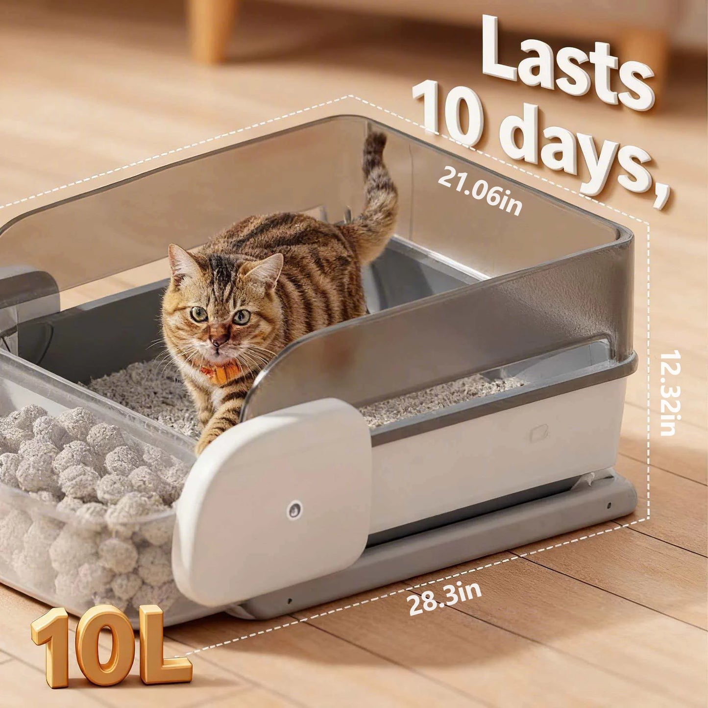 Automatic Self Cleaning Litter Box With Odor Control For Cats Multi Cat Use