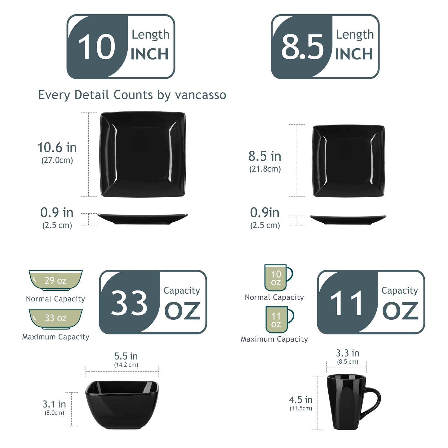 Malacasa Soho Ceramic Dinnerware Set Porcelain Dinnerware Collection