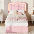 HiMISS Upholstered Twin Bed Frame