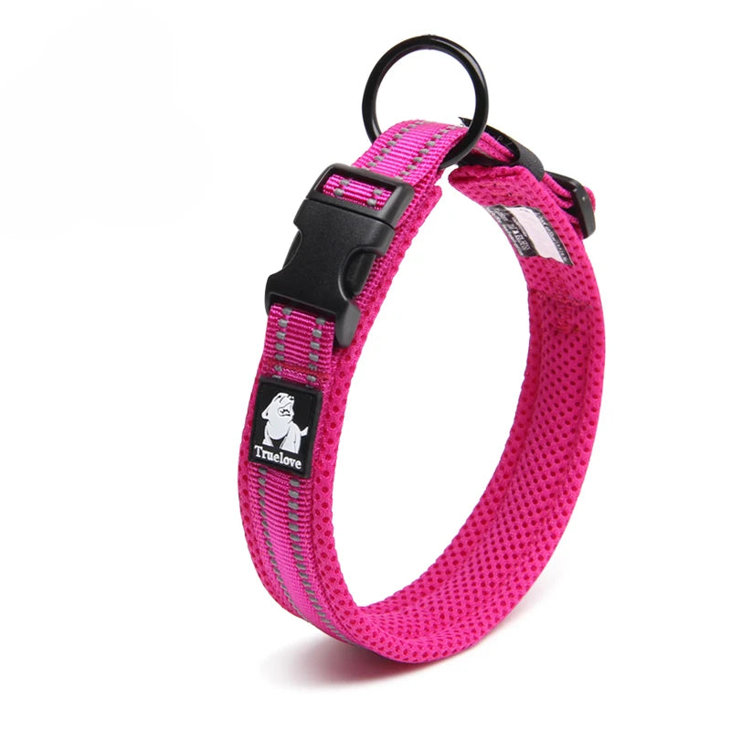Reflective Padded Nylon Dog Collar
