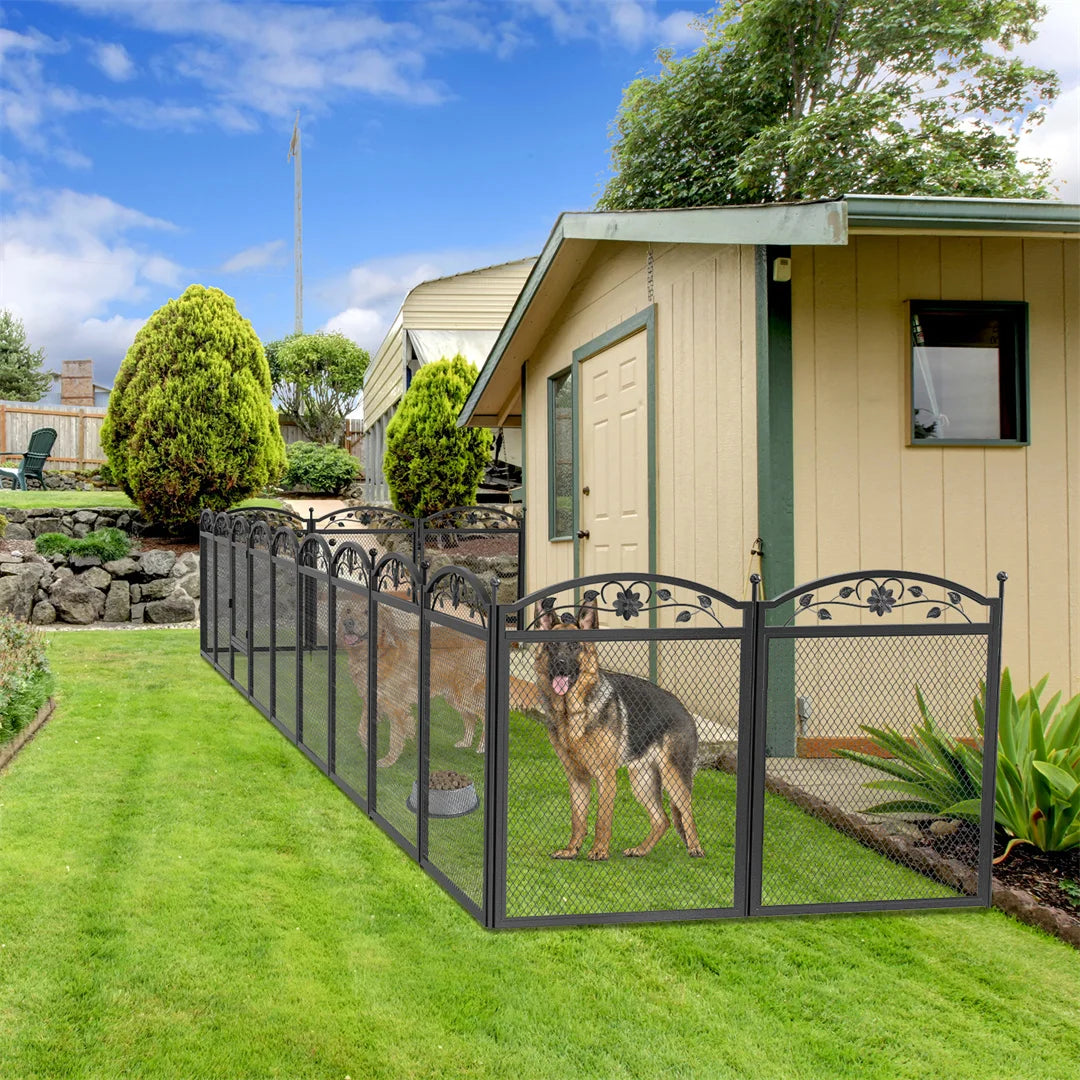 BINGOPAW Heavy Duty Dog Playpen Fence for Outdoor Use