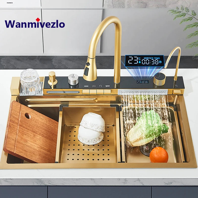 Stainless Steel Apron Front Single Bowl Kitchen Sink With Faucet