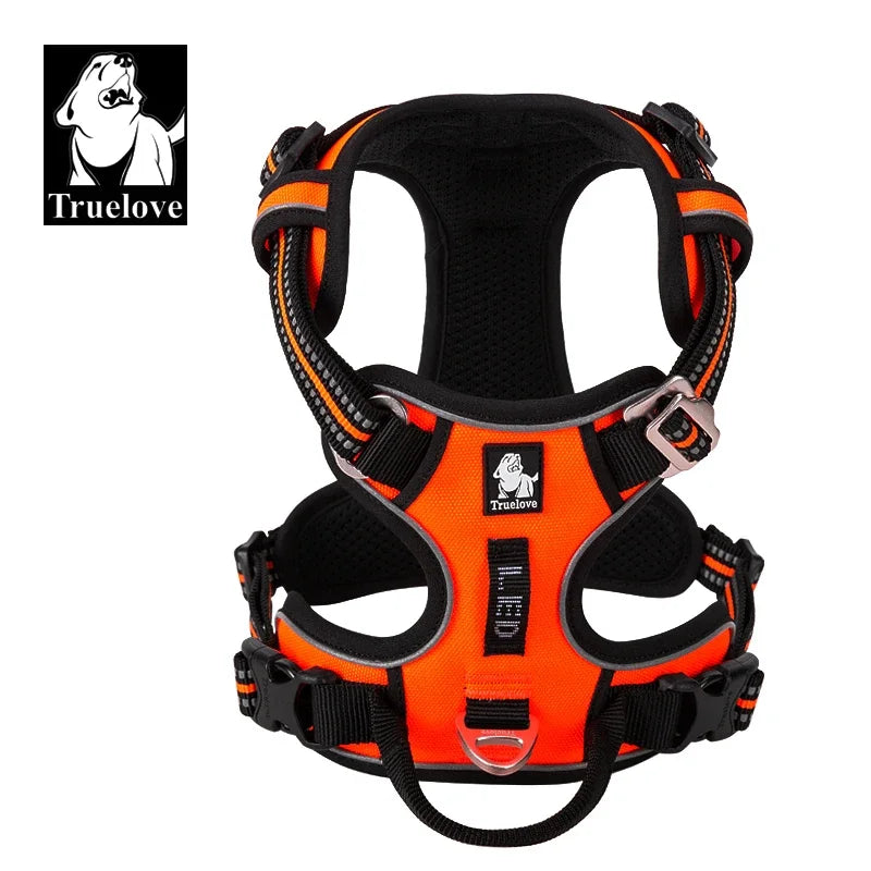 TrueLove Reflective Secure Adjustable Nylon Dog Harness With Durable Buckles