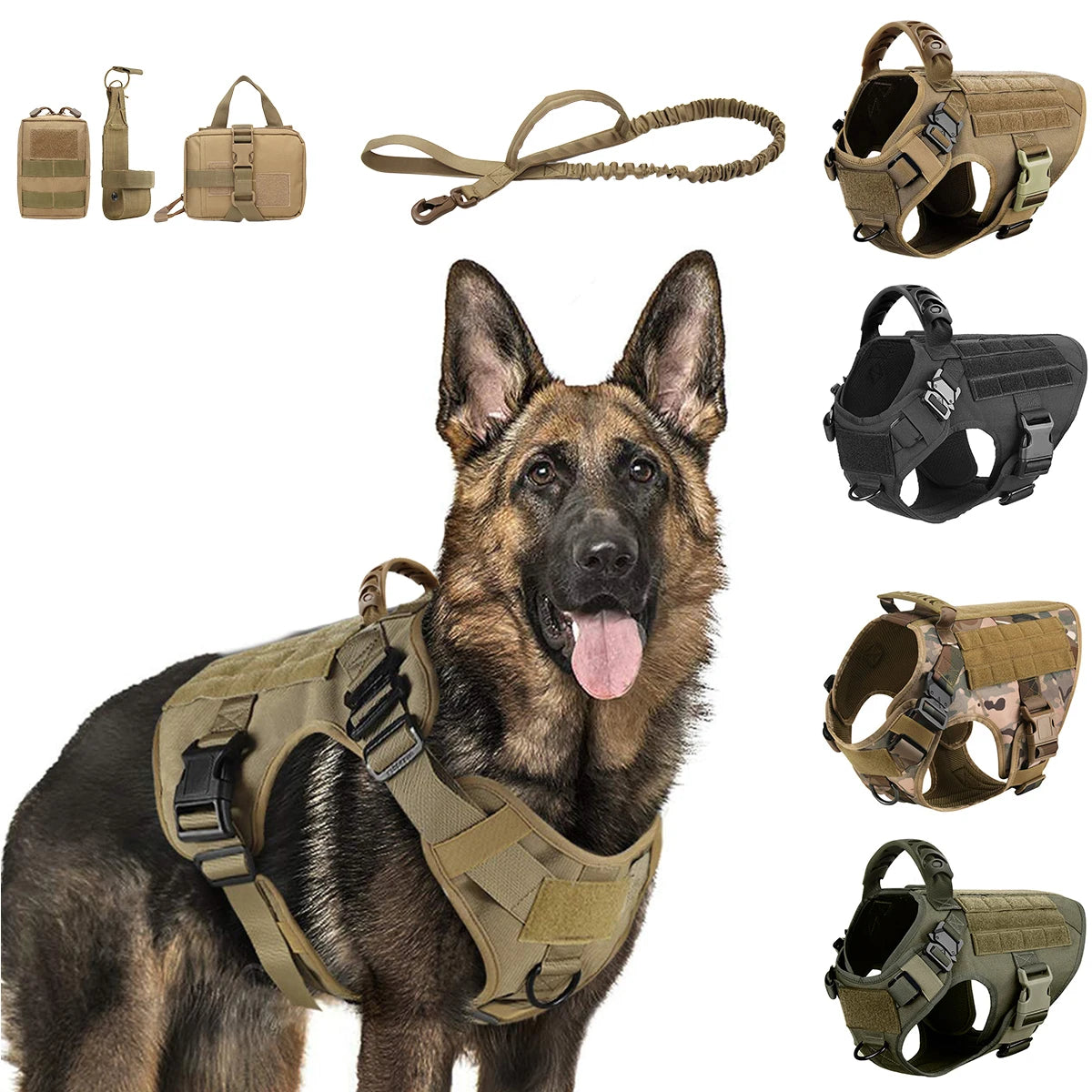 PETRAVEL Large Dog Harness Leash Set For Training And Walking