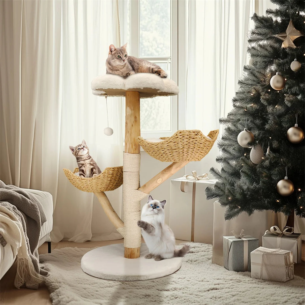 BingoPaw Modern Cat Tree Climbing Activity Center With Scratching Post Pet and Home Outlet