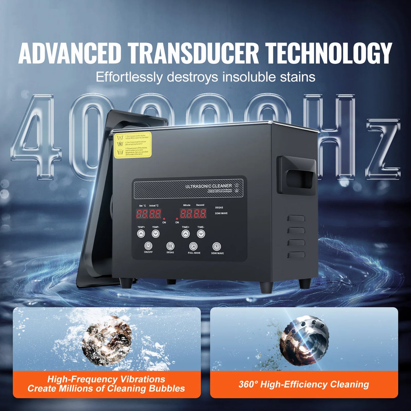 SucceBuy Ultrasonic Cleaner For Dishes Portable With Timer Home Appliance