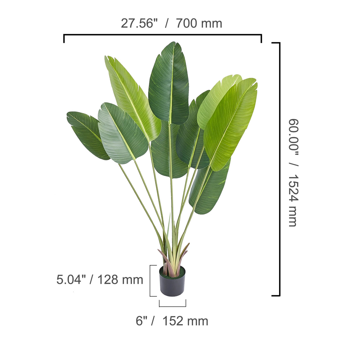 SucceBuy Artificial Palm Tree Faux Plant With Anti Tip Protection Pet and Home Outlet