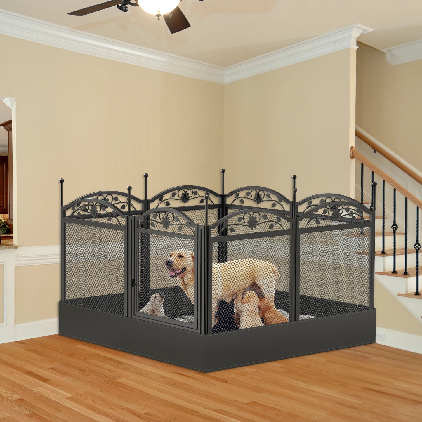 BINGOPAW Heavy Duty Dog Playpen Fence for Outdoor Use