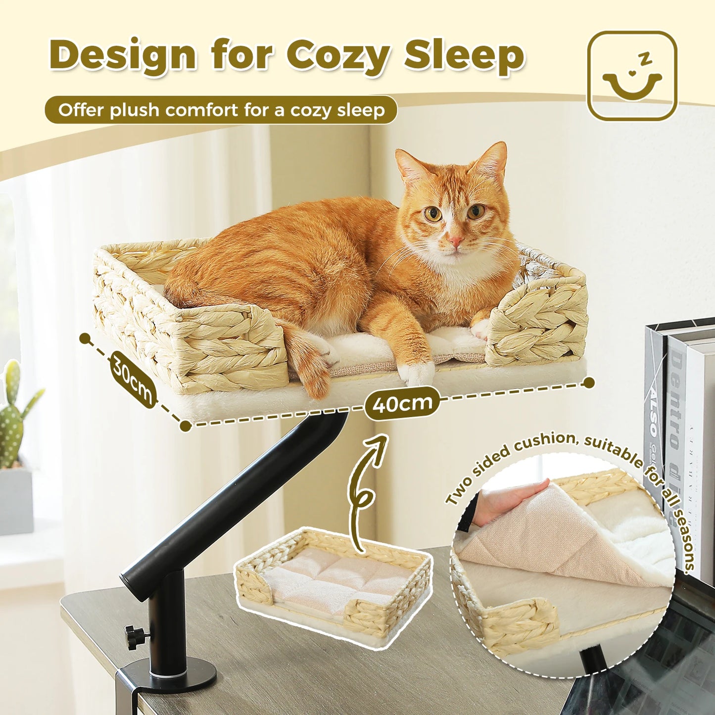 PAWZ Road Desk Bed 360 Degree Rotatable Indoor Cat Hammock