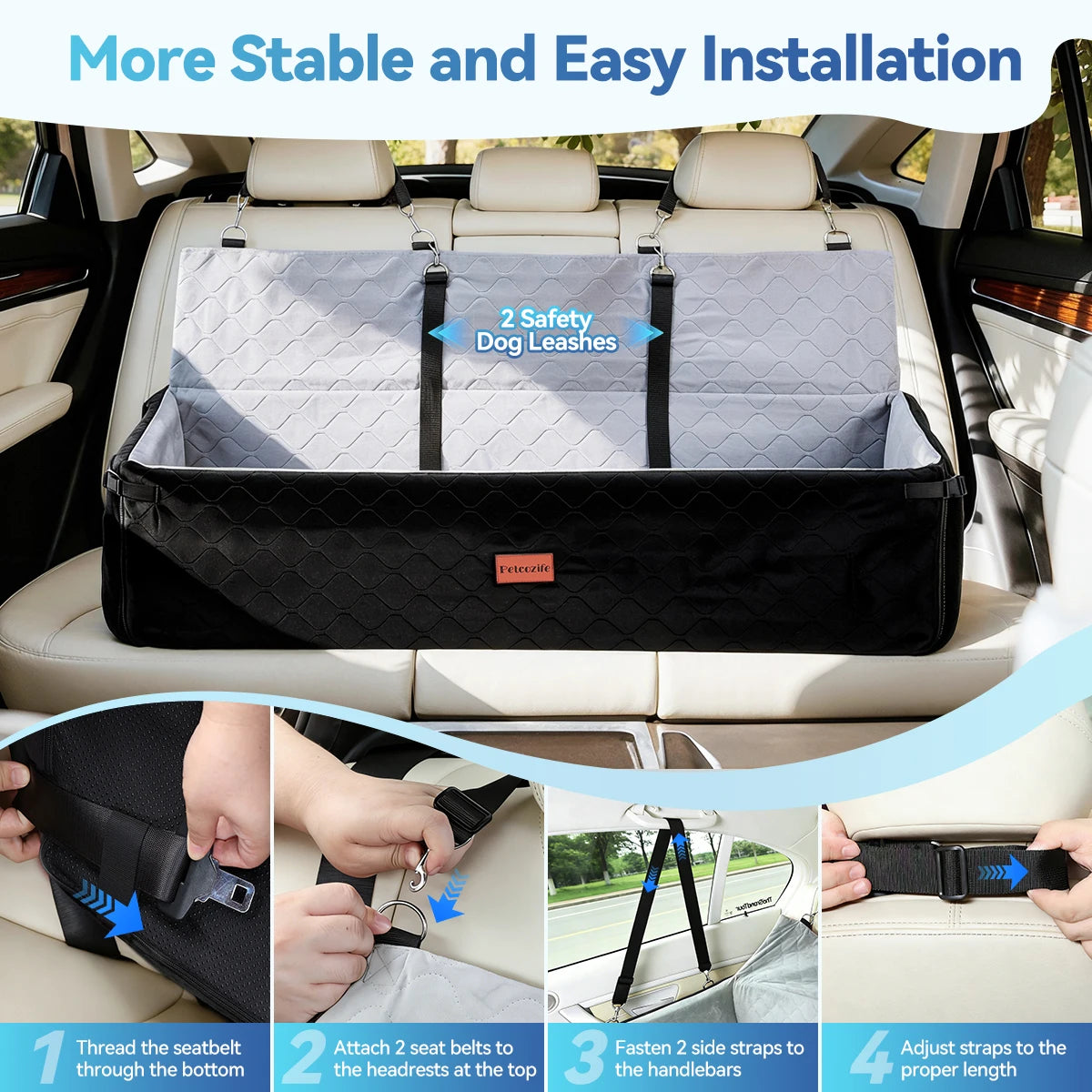 Domipet Multifunctional Dog Car Seat With Thick Cushion