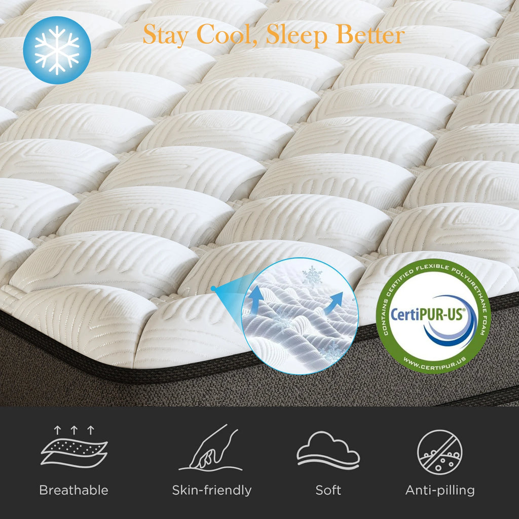 LAYROAD Hybrid Memory Foam Mattress 