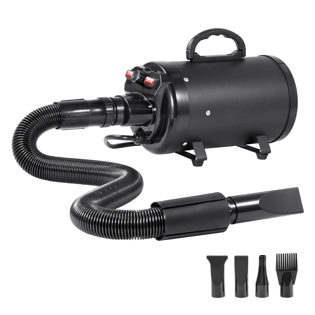 SucceBuy Dog Hair Dryer With Adjustable Speed Four Nozzles Pet and Home Outlet