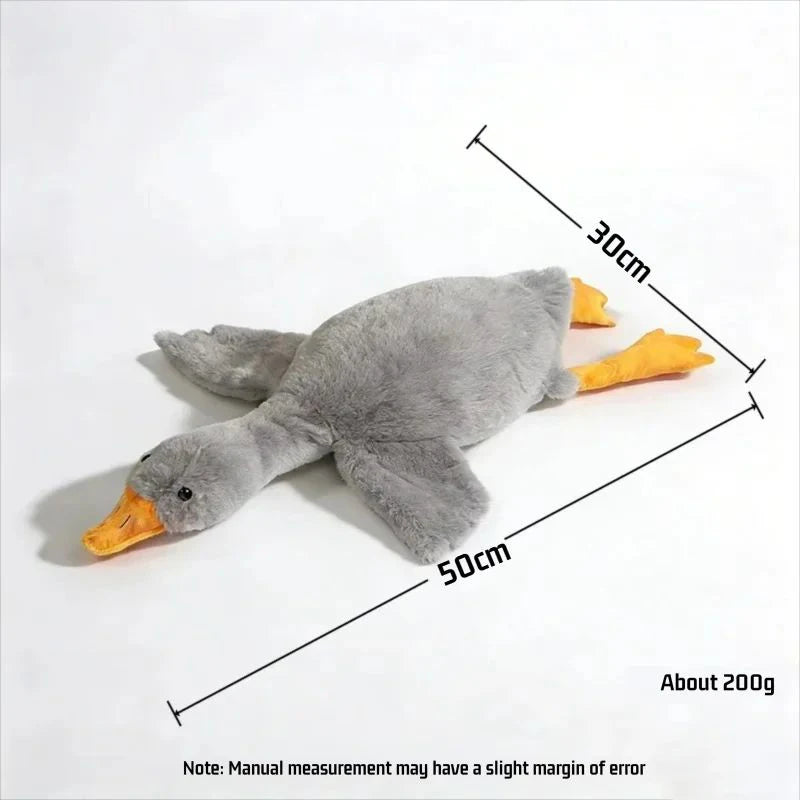 Soft Fleece Goose Plush Toy Relaxing Pet Companion Pillow