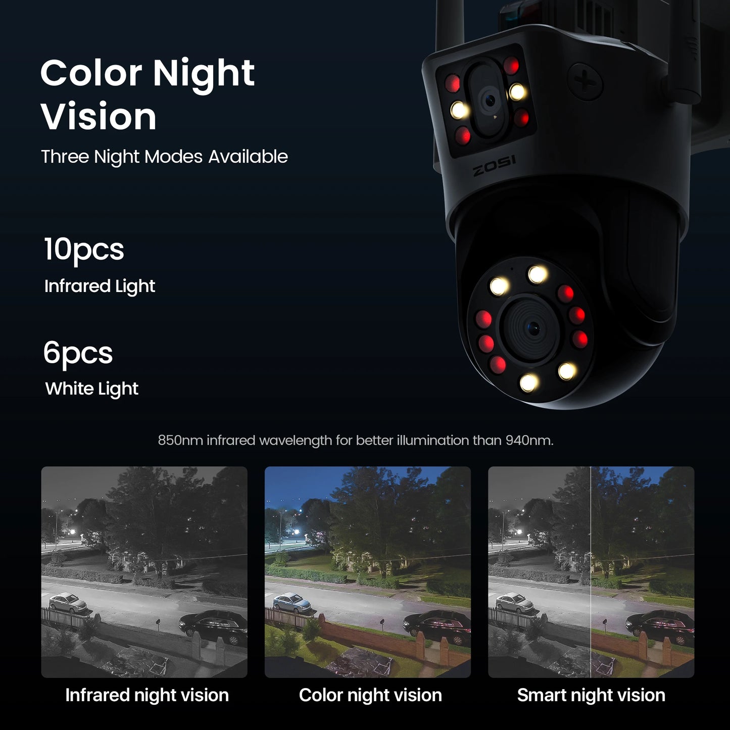ZOSI C298 Max 4K 8MP Dual Lens PTZ Outdoor Surveillance