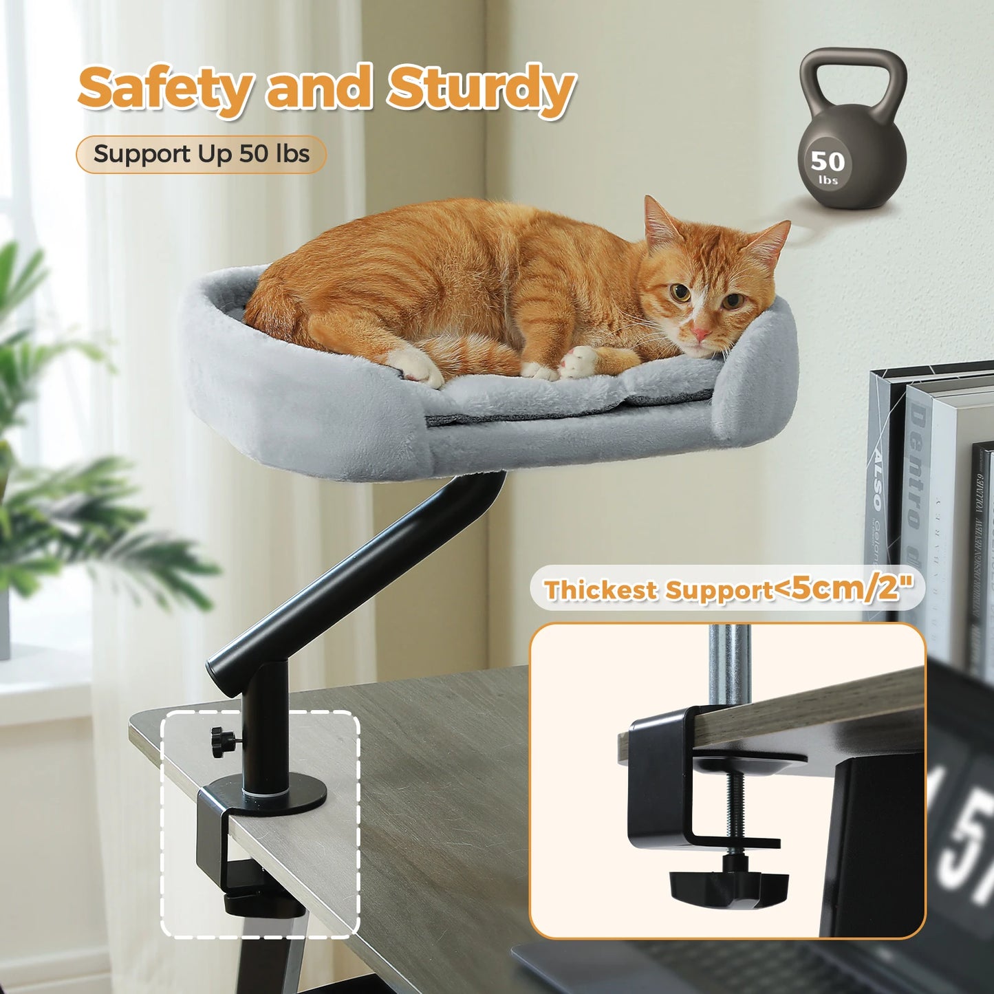PAWZ Road Cat Desk Bed 360° Rotatable Hammock For Cats