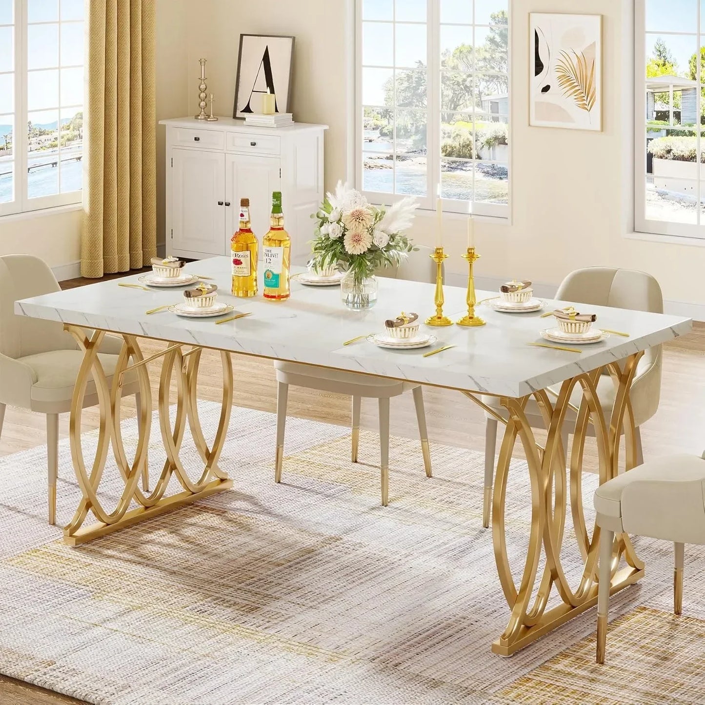 Little Tree Modern Dining Table Rectangular Dining Room Furniture